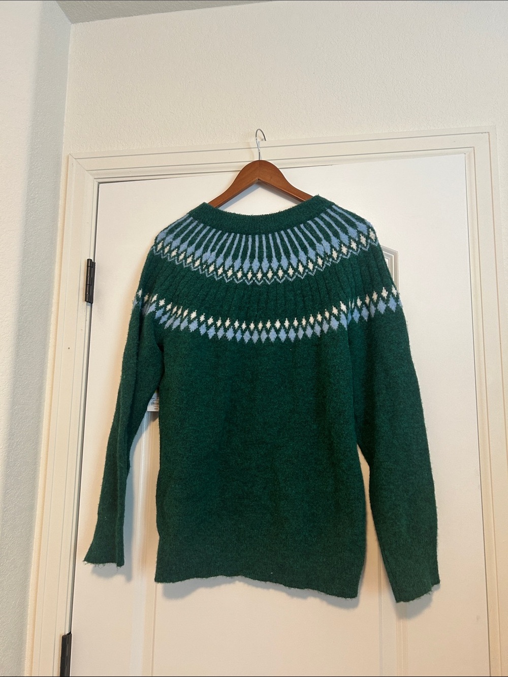 NWT croft & barrow Green Fair Isle Sweater Size Large - Picture 5 of 8